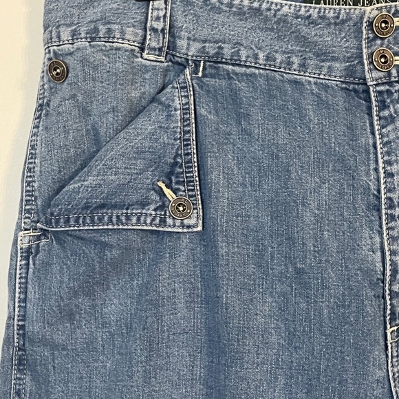 Lauren Ralph Denim Jean 12 Blue Wide Leg High Waisted Old Money Classic Preppy - Picture 8 of 13